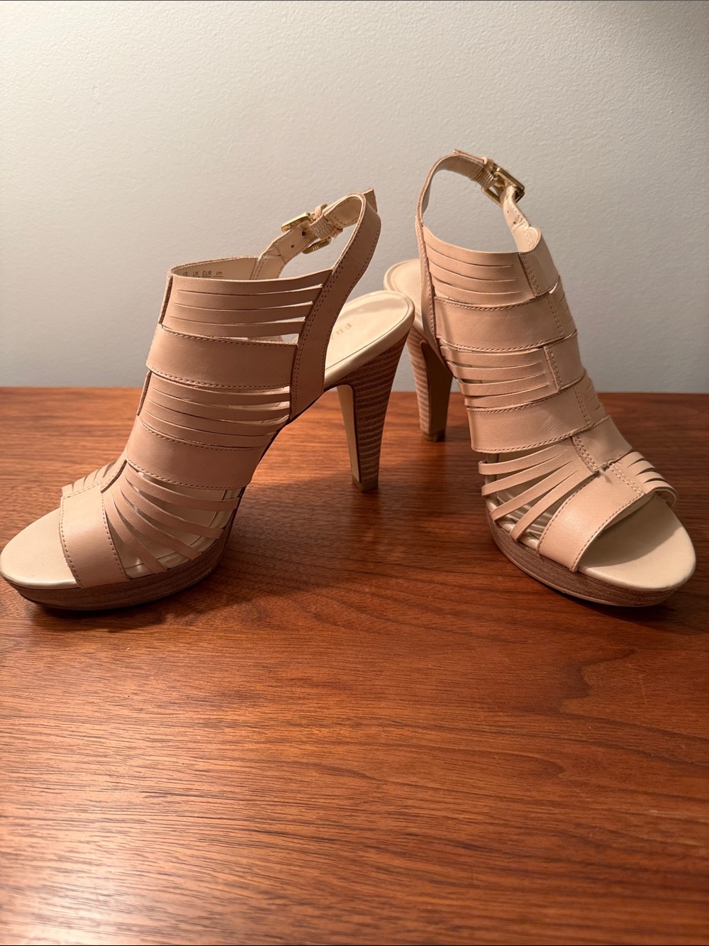 Franco Sarto Blush Strappy High Heel Sandals